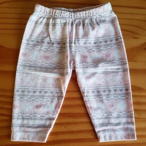 Baby Girls Pink "Winter Sweater" Print Pants | 9M